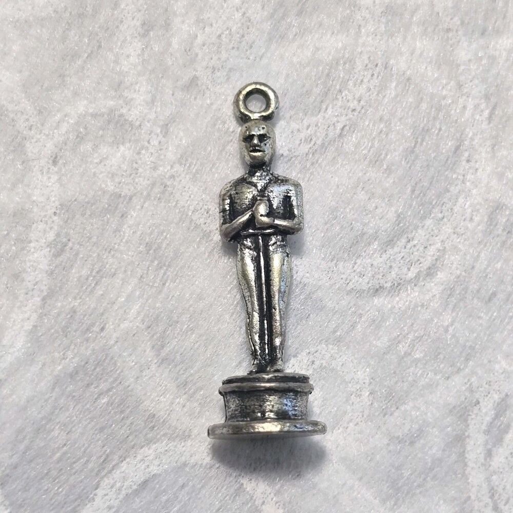Vintage Sterling Silver Oscar Award Trophy Charm Movie Theme